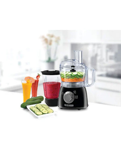 Black & Decker 400W 1.2L Plastic & Stainless Steel Food Processor With Chopper