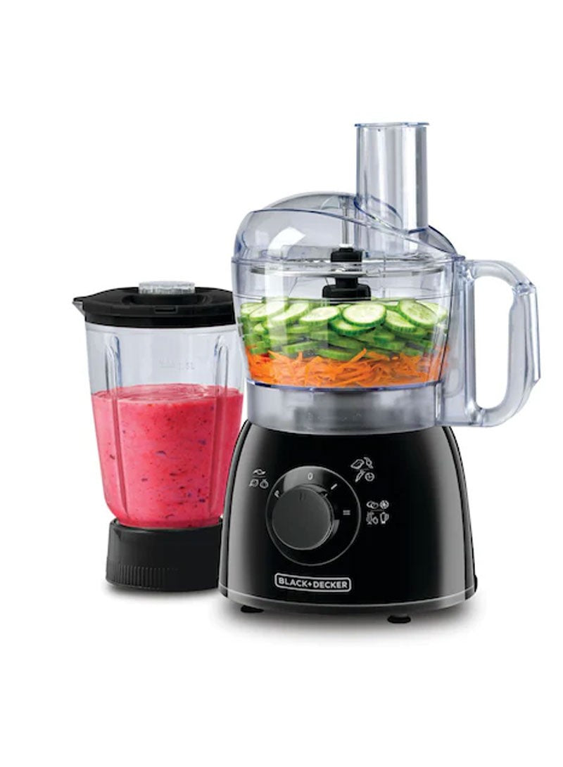 Black & Decker 400W 1.2L Plastic & Stainless Steel Food Processor With Chopper