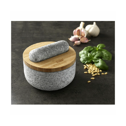 Joseph Joseph Dash Pestle & Mortar with Bamboo Lid – Granite