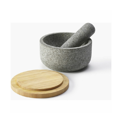 Joseph Joseph Dash Pestle & Mortar with Bamboo Lid – Granite