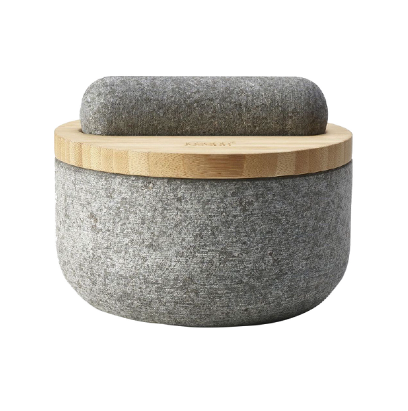 Joseph Joseph Dash Pestle & Mortar with Bamboo Lid – Granite