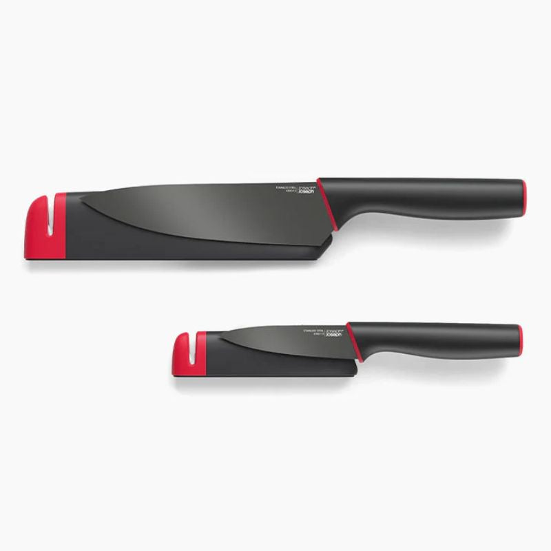 Joseph Joseph Slice&Sharpen™ Set of 2 Knives with Sharpening Sheaths