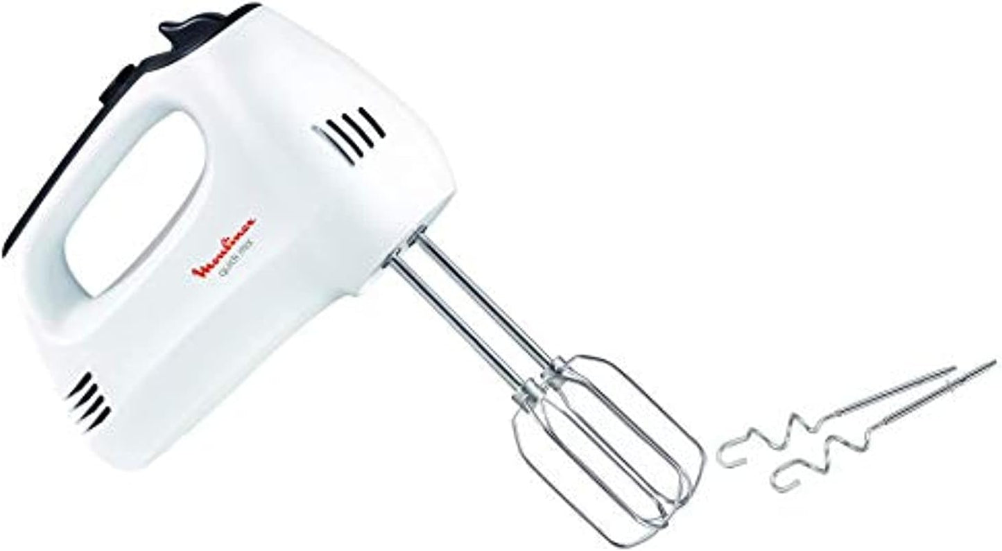 Moulinex Hand Mixer 5 speeds, stainless steel beaters and dough hooks