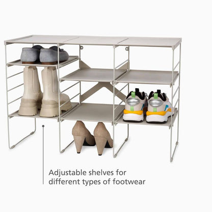 Joseph Joseph Level™ Plus Large Adjustable Ecru Shoe Rack