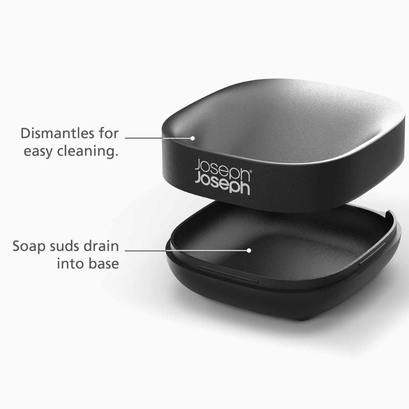 Joseph Joseph Slim™ Compact Matt Black Soap Dish