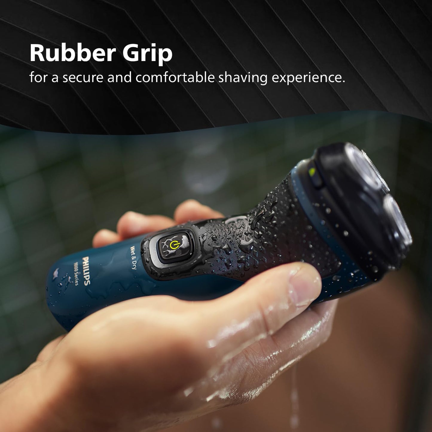 Philips Electric Shaver for Men, Wet and Dry Shave, 3D Floating Heads, 27 Self Sharpening Blades, Cordless, Waterproof