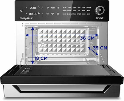 Sogo, Air Fryer And Convention Oven -30L-With Full Accesories-1800W