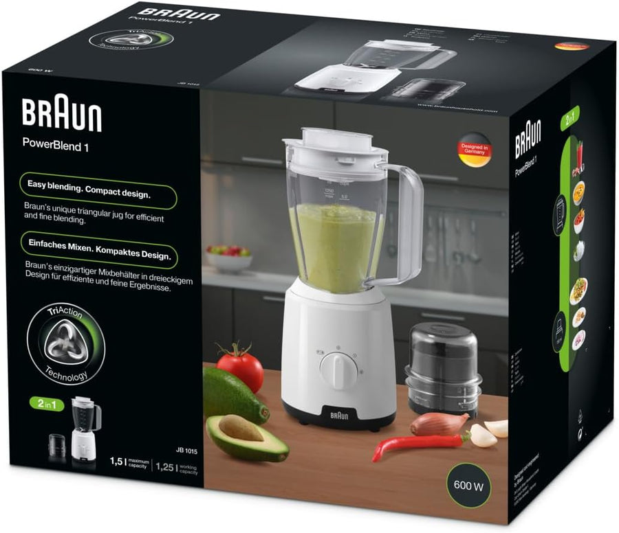 Braun Power Blend 1 Jug Blender and Chopper White