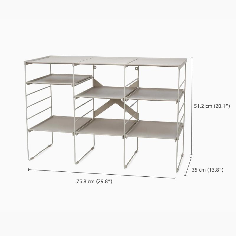 Joseph Joseph Level™ Plus Large Adjustable Ecru Shoe Rack