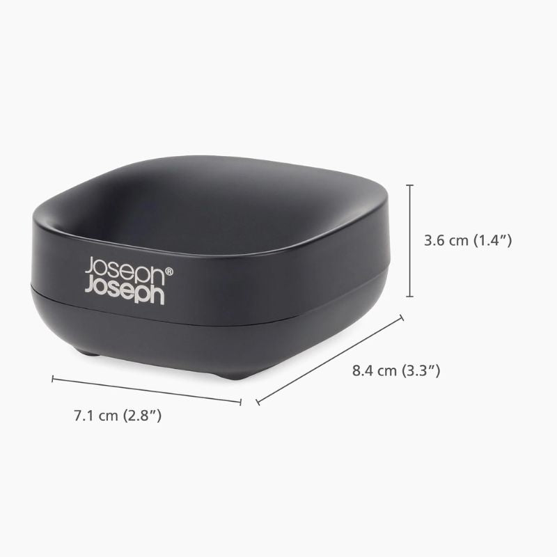 Joseph Joseph Slim™ Compact Matt Black Soap Dish