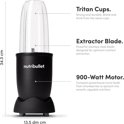 Nutribullet 9 Piece Set, Multi-Function High Speed Blender, Mixer System with Nutrient Extractor