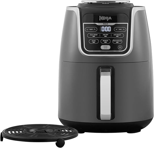 Ninja Air Fryer Max Xl , Max Crisp, Air Roast, Bake, Reheat, Dehydrate, 5.2 Liters, 1750 Watts, Grey and Black