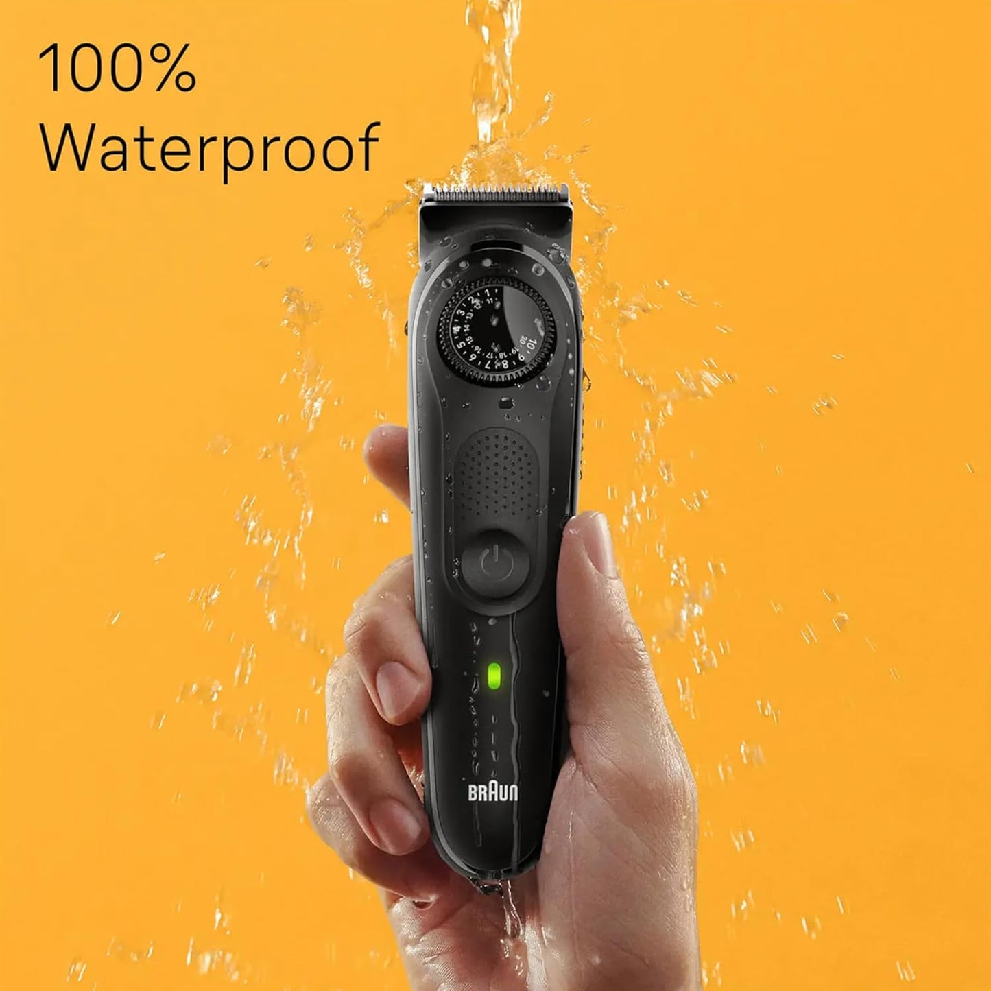 Braun Waterproof Beard Trimmer 5 BT5440 With Precision Wheel, 5 Styling Tools