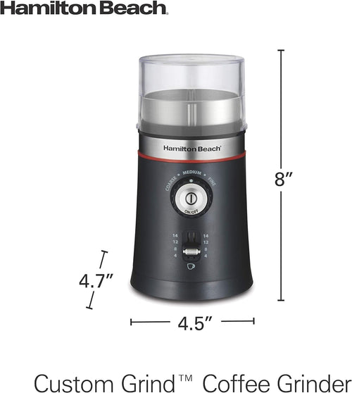 Hamilton Beach Custom Grind Coffee Grinder - Removable Stainless Steel Chamber