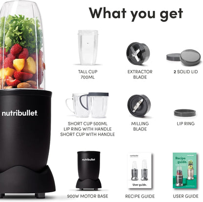 Nutribullet 9 Piece Set, Multi-Function High Speed Blender, Mixer System with Nutrient Extractor