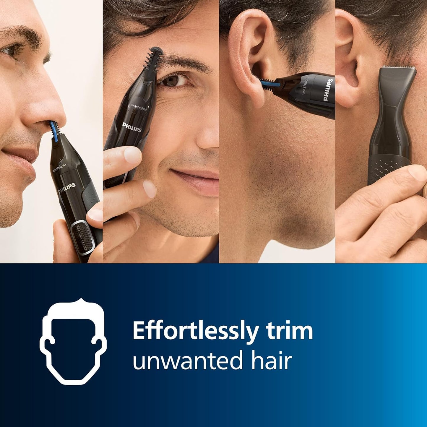 Philips Series Battery-Operated Nose, Ear and Eyebrow Trimmer, Black