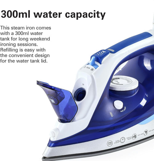 Hamilton Beach Steam Iron 2500W, Ceramic Soleplate