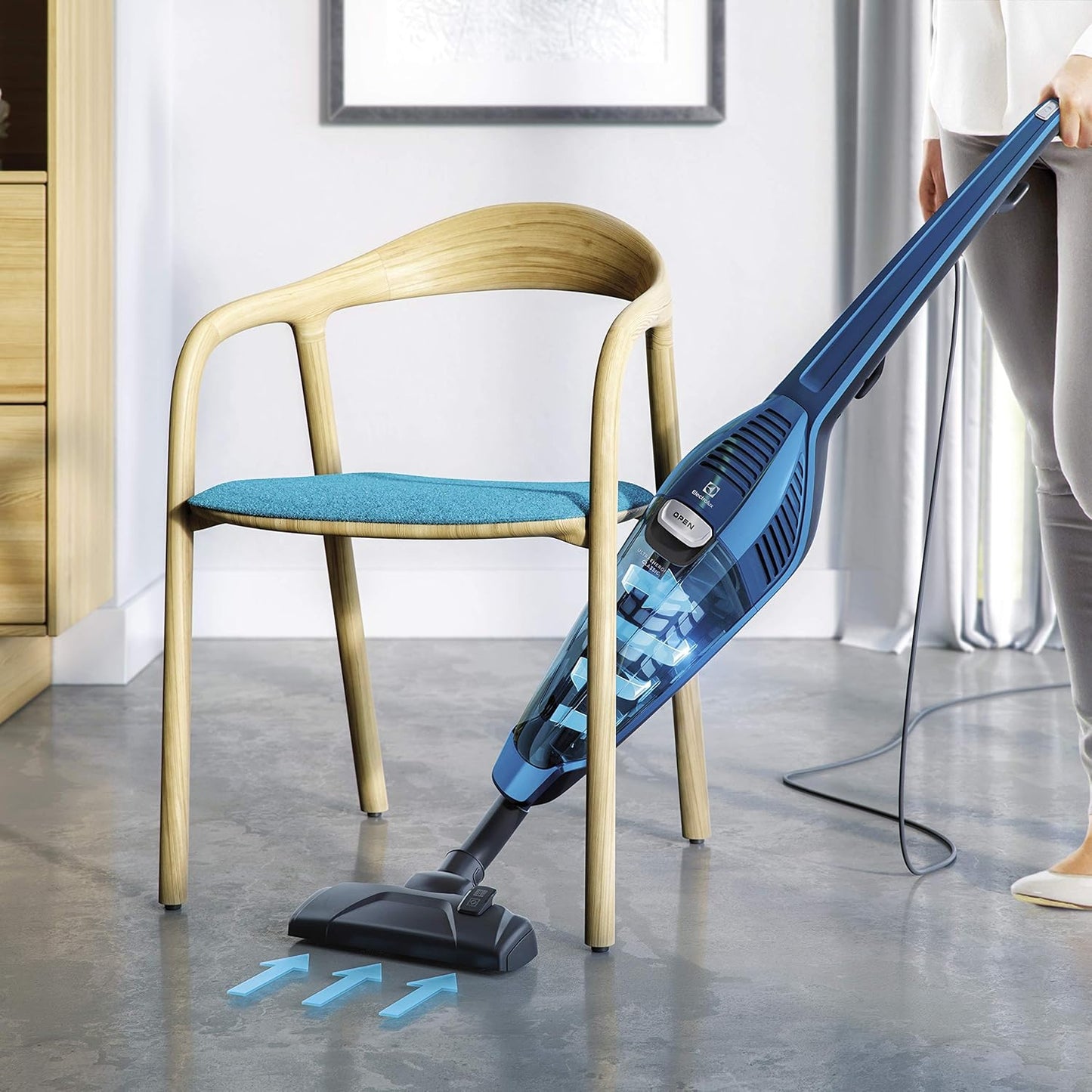 Electrolux Electric Broom 750W Corded Blue