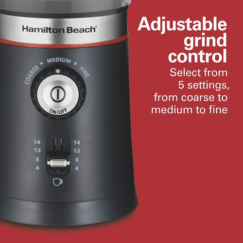 Hamilton Beach Custom Grind Coffee Grinder - Removable Stainless Steel Chamber