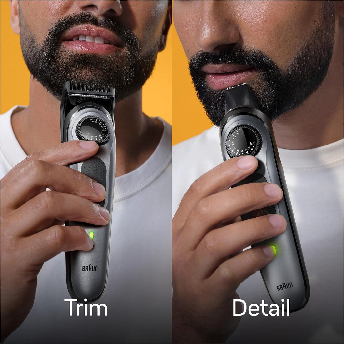 Braun Waterproof Beard Trimmer 5 BT5440 With Precision Wheel, 5 Styling Tools