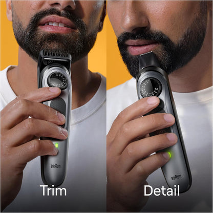 Braun Waterproof Beard Trimmer 5 BT5440 With Precision Wheel, 5 Styling Tools