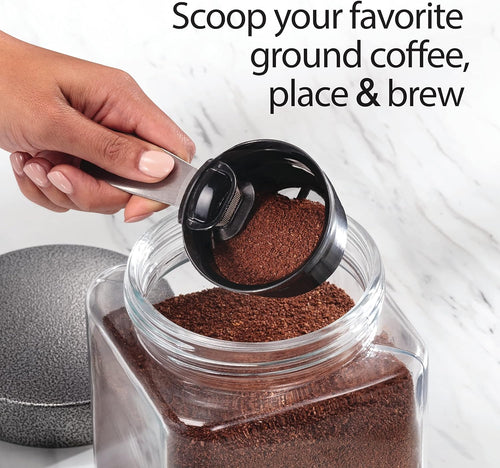 Hamilton Beach The Scoop Single-Serve Coffee Maker, Stainless Steel