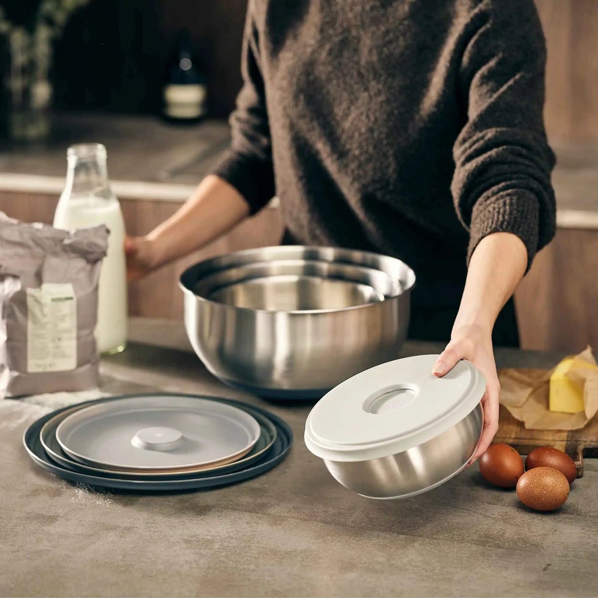 Joseph Joseph Nest™ Prep&Store Stainless-steel Bowl Set