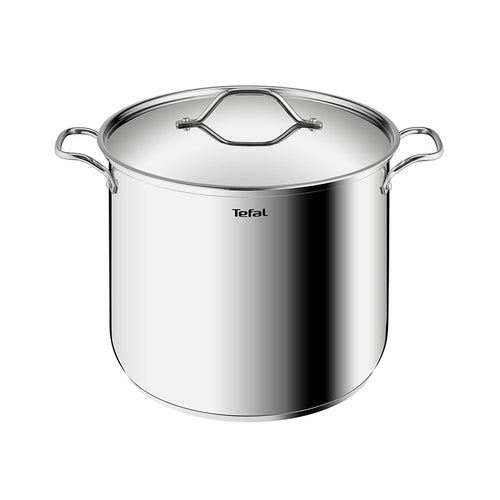 Tefal, Intuition G6 Stockpot Stainless Steel With Glass Lid, 28 cm