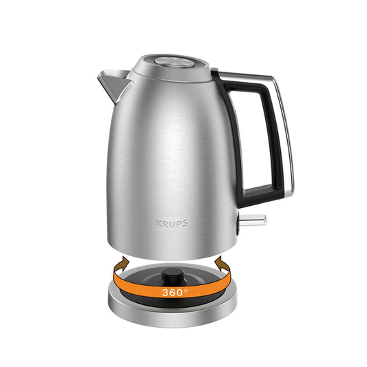 KRUPS Excellence 1.7 L Stainless Steel Cordless Electric Kettle with 360° Hidden Resistance and Anti-Limescale Filter