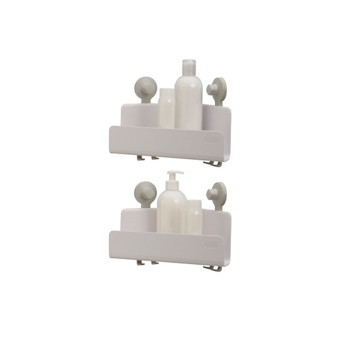 Joseph Joseph EasyStore™ 2-piece White Corner Shower Shelf Set