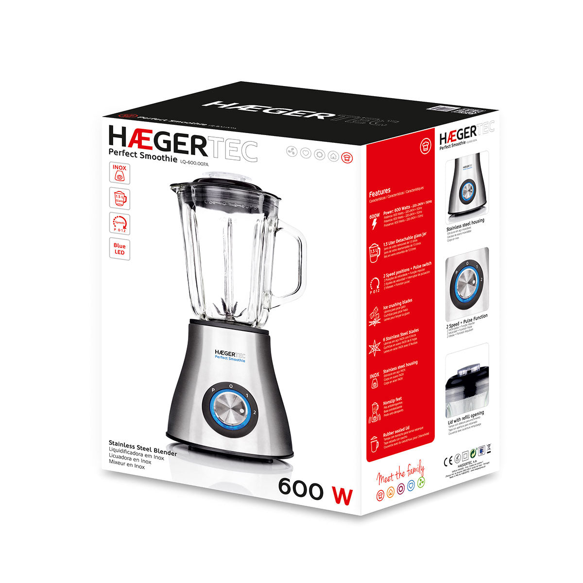 Haeger Blender PERFECT SMOOTHIE – 600W