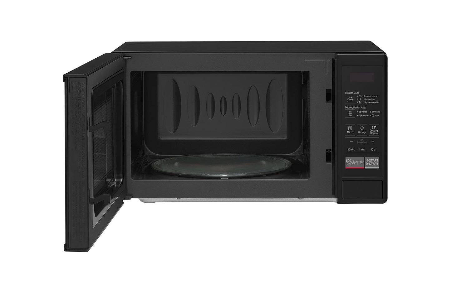 LG Microwave 20L with EasyClean coating, rounded corners, black