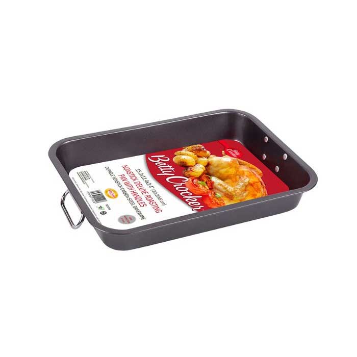 Betty Crocker Deluxe Roasting Pan with Handles - 39x29x6cm