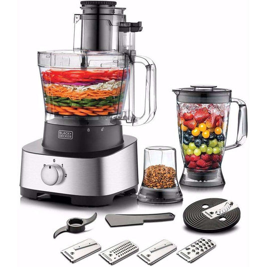 Black & Decker 880W 1.8L 4-In-1 Electric Food Processor With Juicer Function