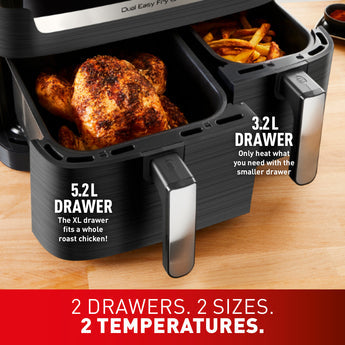 Tefal, Dual Easy Fry Air Fryer, 8.3 L