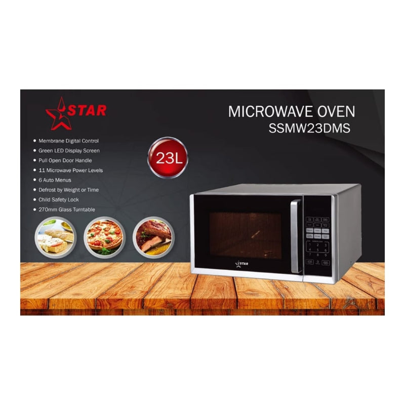 Star Microwave Oven 23L Silver Color Ssmw23Dms