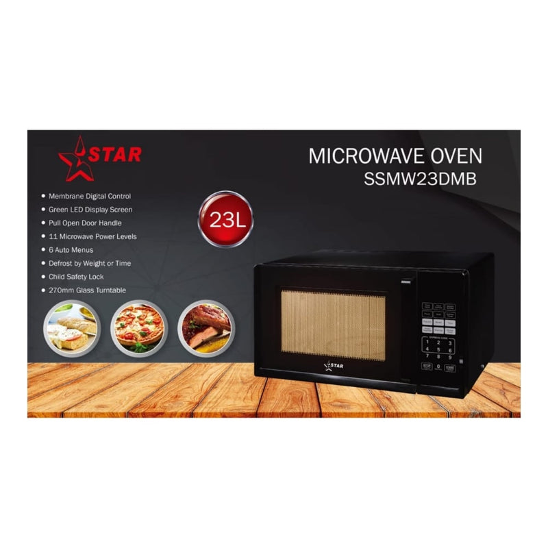 Star Microwave Oven 23L Black Colorssmw23Dmb